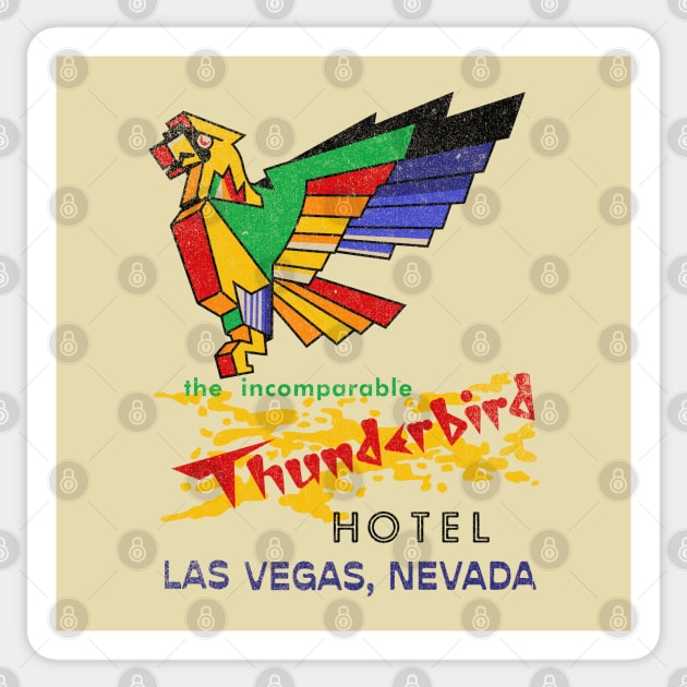 Retro Vintage Thunderbird Casino and Hotel Las Vegas Sticker by StudioPM71